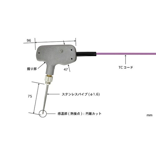 【SALE通貨価値】ANRITSU ( 安立表示計器 ) 突刺し形体温検知器 BTつづき物 ( BT-82E-TC1-ASP )