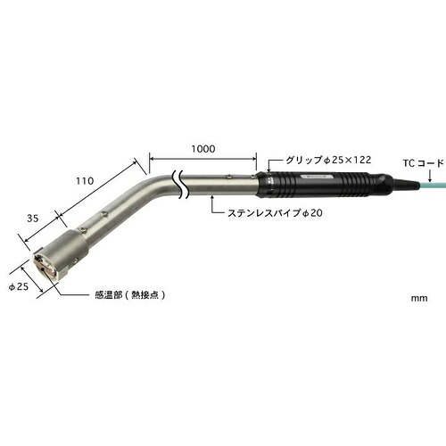 ANRITSU ( 安立表示計器 ) 耐久形高熱境界線の外側用体温検知器 HHTつづき物 ( HHT-52K-10-TC1-ASP )
