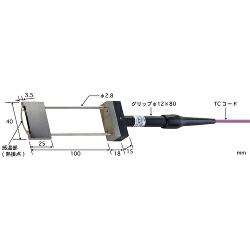 ANRITSU ( 安立表示計器 ) 薄形・細溝用体温検知器 THつづき物 ( TH-11E-010-1-TC1-ASP )