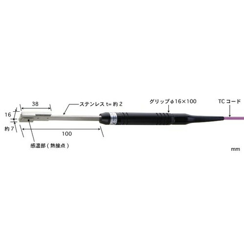 【SALE通貨価値】ANRITSU ( 安立表示計器 ) 薄形・細溝用体温検知器 THつづき物 ( TH-14E-010-1-TC1-ASP )