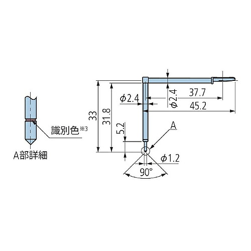ミツトヨ 粗さ測定機 嘱する品 12AAC737/深溝30用スタイラス/先っちょ60°