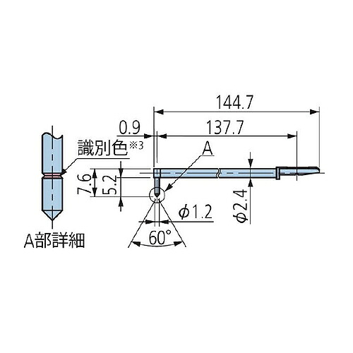 ミツトヨ 粗さ測定機 属する品 12AAC741/3倍スタイラス/先っちょ60°