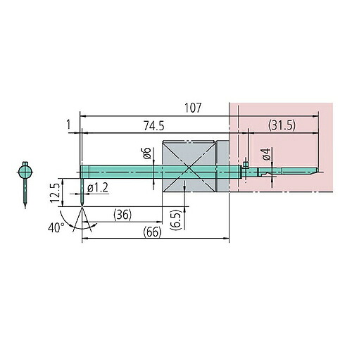 ミツトヨ 粗さ測定機 嘱する品 12AAJ037/標準尺度ナガサスタイラス