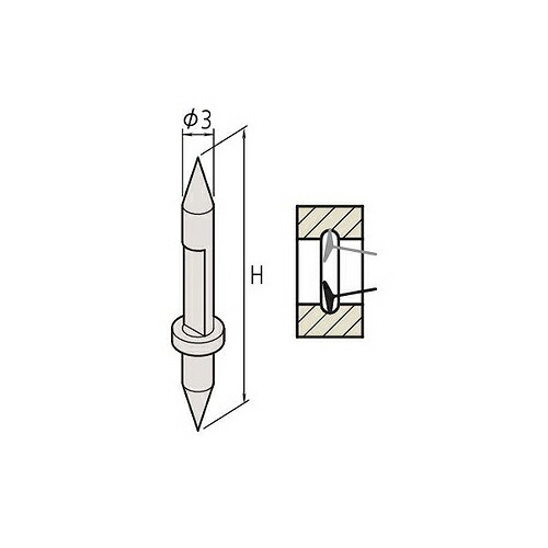 ミツトヨ 横ずっぽう測定機 嘱する品 12AAM095/両側円錐スタイラス SPHW-56