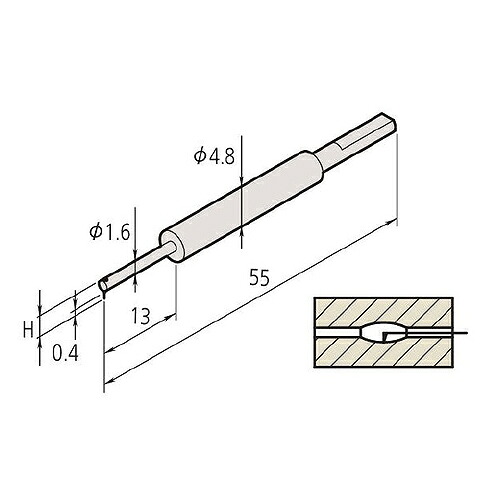 ミツトヨ 横ずっぽう測定機 嘱する品 12AAM104/小穴スタイラス(片角) SPH-41
