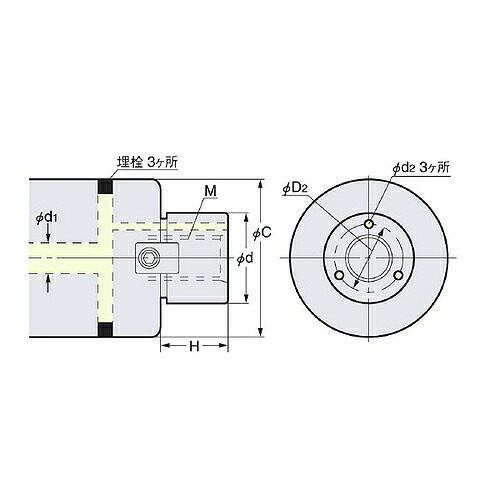 日研生み出すこと所 向こう正面フライスアーバ(粍) ( NBT50-FMH22-60-60 )
