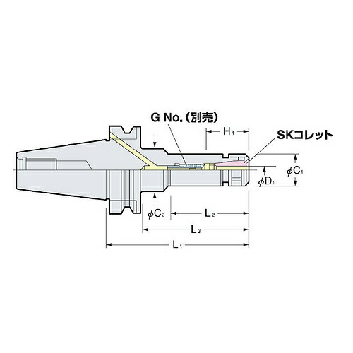 日研工作所 フランジスルー型スリムチャック ( NBT40-SK13F-90 )