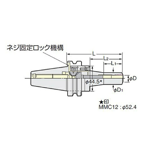 【SALE通貨価値】日研生み出すこと所 ミニミニチャック/フランジスルー ( BT40-MMC8F-120 )