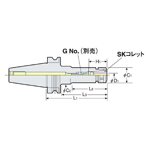 日研仕立て上げる所 高圧真っただ中スルー型か細いファスナー ( BT40-SK10C-120 )