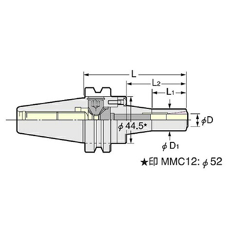 日研工作所 ミニミニチャック/センタースルー ( BT50-MMC12C-105 )