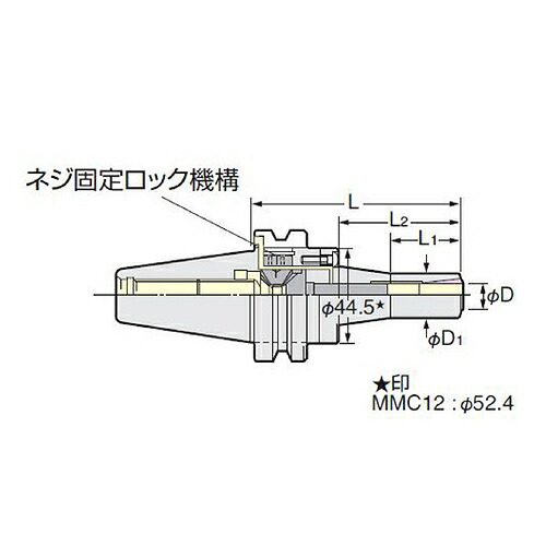 日研工作所 ミニミニチャック/フランジスルー ( BT50-MMC12F-105 ) 28,940円