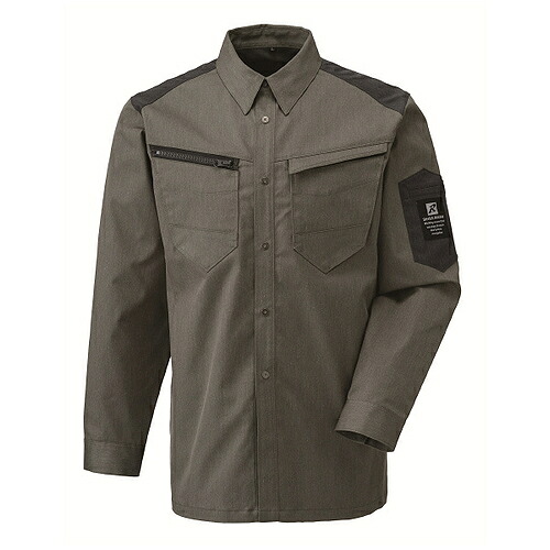 日新被服 長袖シャツ ( SR2741-613-8L モクグリーン )