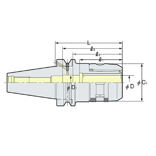 日研仕立て上げる所 フランジスルー型ミーリングファスナー ( BT50-C32F-120 )