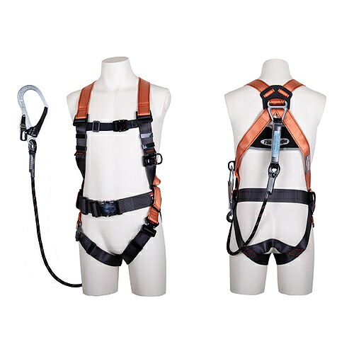 【SALE通貨価値】藤井電工 コアハーネスランヤードセット ( TH-502-GB99-OT-OR-L-R26-BX )