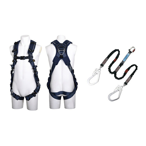 【SALE通貨価値】藤井電工 墜ちる取り締まり用物の具フルハーネス型幽客yd付 ( TH-520V+2NV93SV-OT-BL-M-MG-BX )