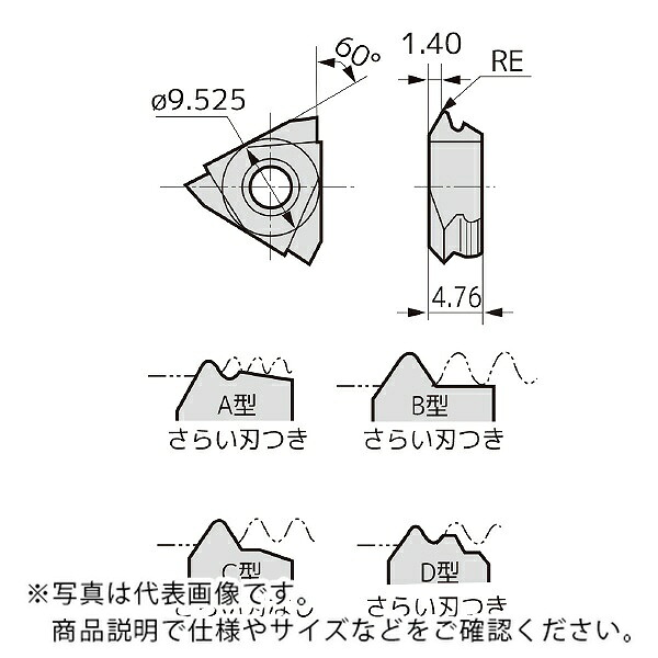住友電気工業 SEC-ねじ切りバイト インサート ( NER0815 T1500A ) 【10セット】