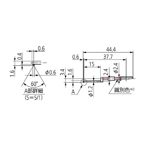 ミツトヨ 粗さ測定機 嘱する品 12AAC732/小穴スタイラス/先っちょ60°