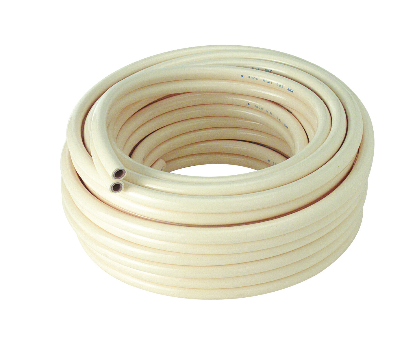 福岡三和 UVカットTPEツインホース(アイボリー) 2巻入 UVCUT-SE2H-10 15A×10m