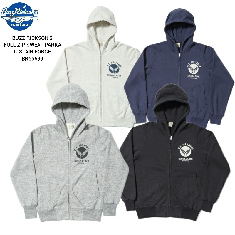 BUZZ RICKSON\u0027S FULL ZIP SWEAT PARKA \