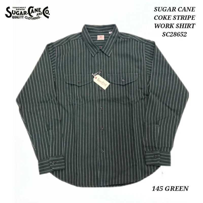 楽天市場】SUGAR CANE シュガーケーン COKE STRIPE WORK SHIRT with
