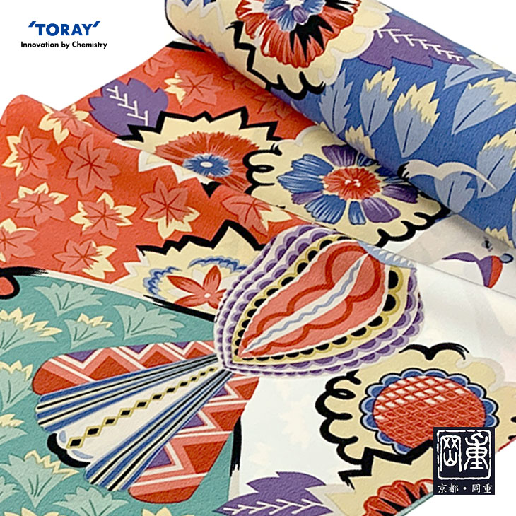 楽天市場】岡重 長襦袢 おしゃれ 襦袢 京友禅 黒 群鶏 反物 正絹