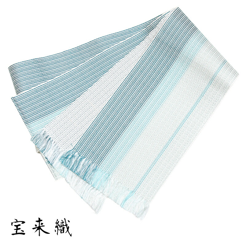 米沢織　絹 和紙　宝来屋　紙こぎん四寸帯　半幅帯 　長尺⑮ 楽天市場】宝来屋 半幅帯 紙こぎん四寸 -30B- 円菱 黒 米沢織 長尺 絹