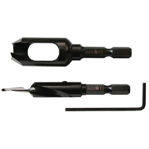 【メール便発送可】スターエム ハイス六角軸皿取錐＆埋木錐セット 3.5mmx10.0mmx10.0mm 六角軸 58X-S3510 STAR-M ※メール便をご希望の方は、ご注文手続画面の配送方法より「追跡可能メール便」をご選択ください。