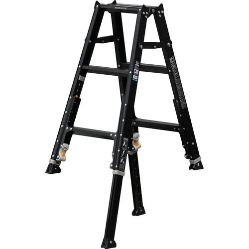アルインコ 軽量伸縮脚付専用脚立 KARU-120BK 天板高さ0.82-1.11m 質量5.3kg ALINCO （個人宅配送不可）（北海道・沖縄・離島は送料別途）