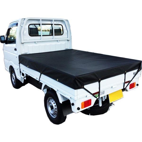 シートマン 軽トラック用 厚手ターポリントラックシート STA-BK (ブラック) シートサイズ1800 x 2100mm シート厚0.5mm SHEETMAN｜ハカリスタ店