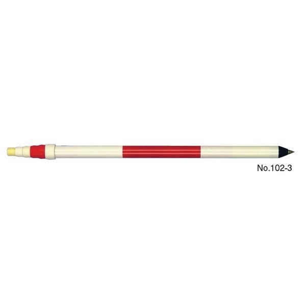 SK検測ポール 3m6本継 No.102-3 重さ591g 収納サイズ740mm 伸縮式 グラスファイバー製