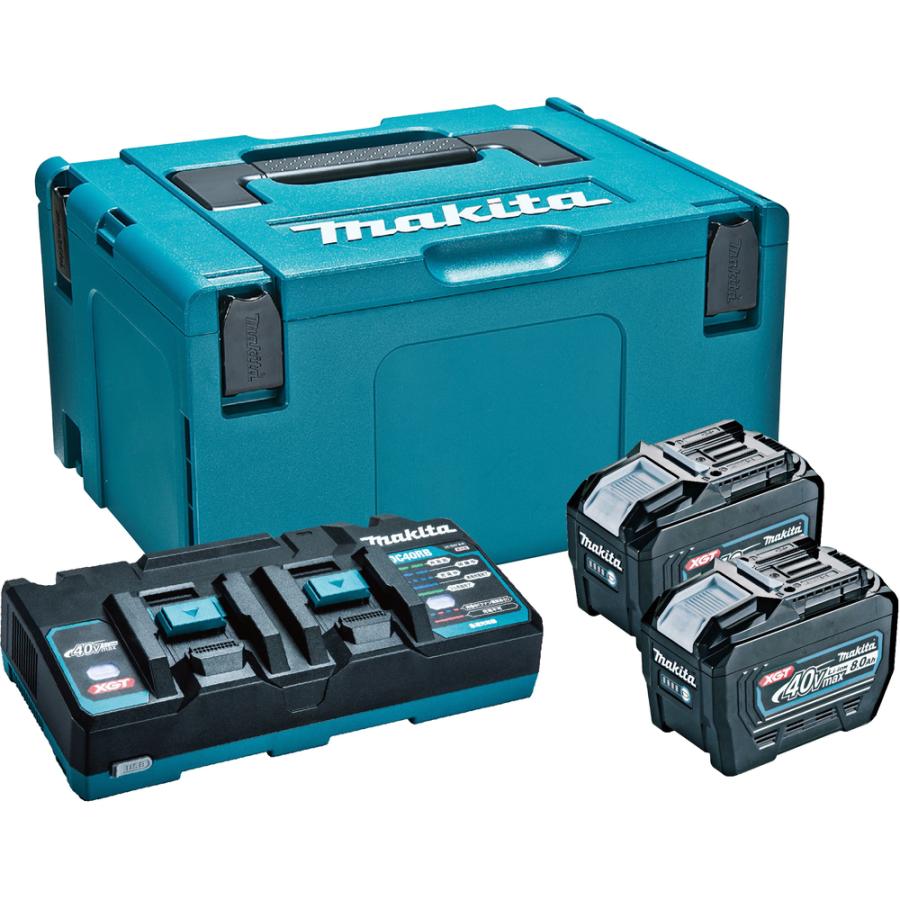 makita マキタ パワーソースキット XGT10（BL4080Fx2本・2口手っとり早い申し受ける器DC40RB・マック容器に並べる手合い3） A-74859 国内定め事品