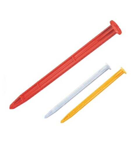 楽天市場】サンポリ 表示杭（500本入）AK-25 赤・白・黄 250mm 仮杭