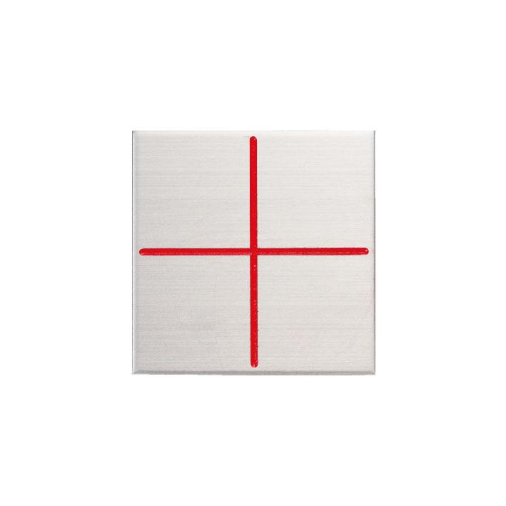 カクマル 35角 ステンレス製境界プレート（2mm厚） 貼付タイプ（10枚入） 十字 35x35x2mm S35C 4,885円