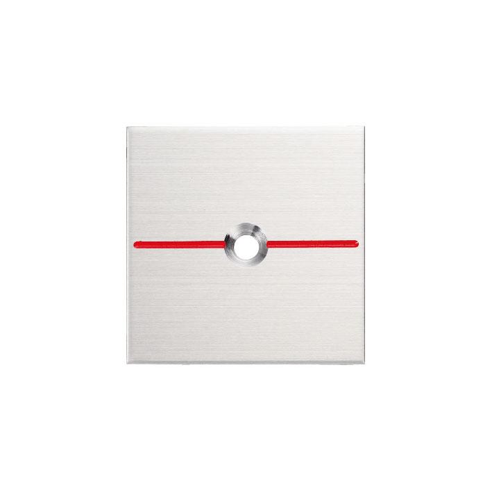 カクマル 35角 ステンレス製境界プレート（2mm厚） 1穴タイプ（10枚入） マイナス 35x35x2mm アンカーピン付き S35F1