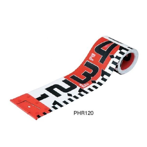 MYZOX マイゾックス 写真絵極点 120粍幅 30m 磁気テープのみ PHR120-30K （表20珊赤白タテ目盛 裏1m赤白裏ヨコ目盛） 【工事活動写真 シュロの葉磁気テープ】 花・ガーデン・DIY-その他