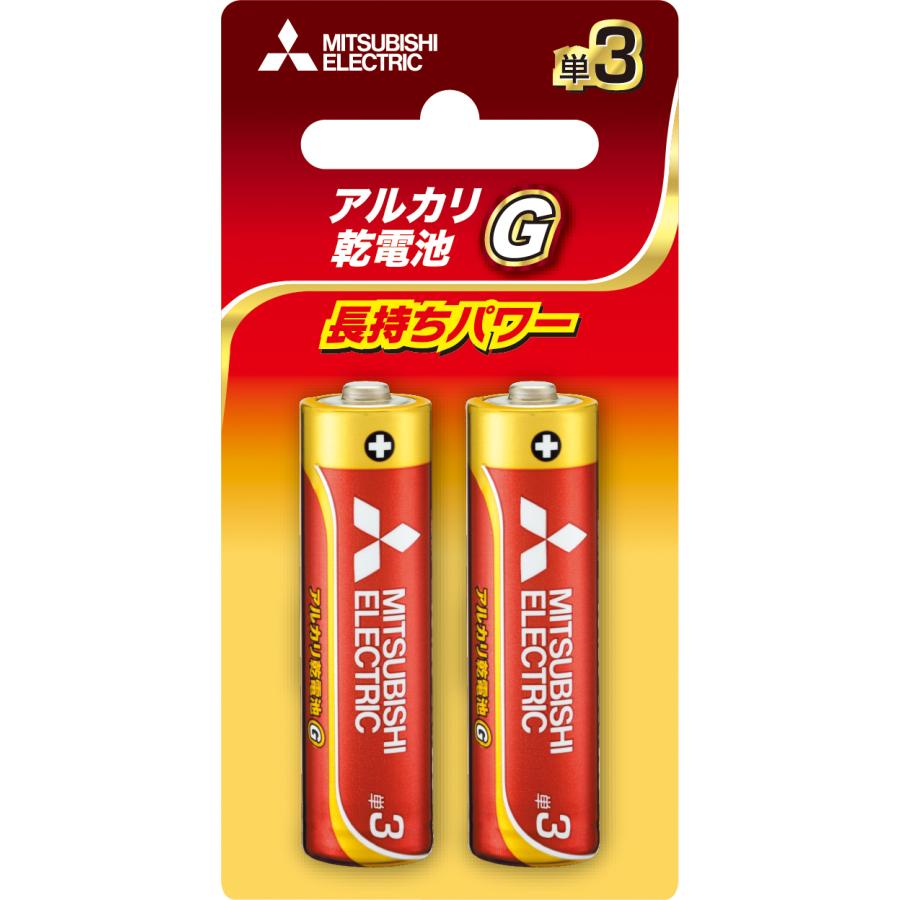 【楽天市場】【メール便発送可】MITSUBISHI 三菱アルカリ乾電池 G 単3形 LR6GD/2BP 1.5V 2本パック 日本製 ※メール ...