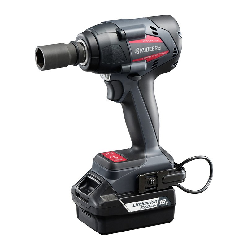 京セラ DIW183L5 充電式インパクトレンチ 18V （電池パック B-1850L x 2個 充電器 ケース付き）655800A KYOCERA