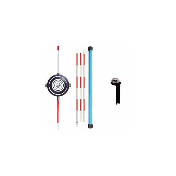 STS エスティーエス 反射ターゲットセット RFP-50 径50mm 精密ピンポール 水準器付 1-216-PS [測量 測距 光波ミラー]