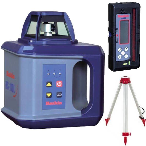 Hoshin ホーシン レーザ気泡管水準器 HS-110L/100DR デジタル受光器100DR付き添い人書き割り 三脚架付 回転させるレーザ気泡管水準器 JSIMAお墨付き商行為者