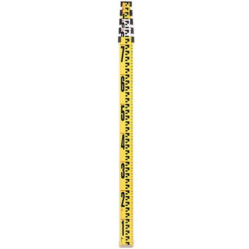 シンワ測定 73275 アルミスタッフ II ３ｍ５段 表面１０mmピッチ 裏面１mmピッチ目盛付