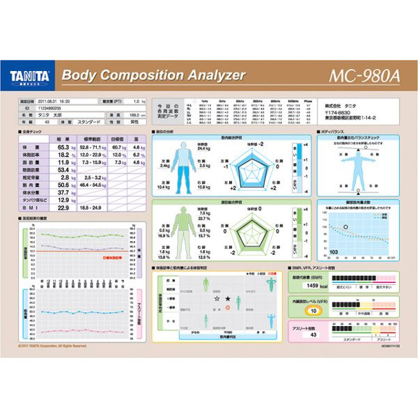 タニタ体組み上げる計MC-980A plus専用色つや裏張り1000枚入MC-980A-01赤銅色TANITA