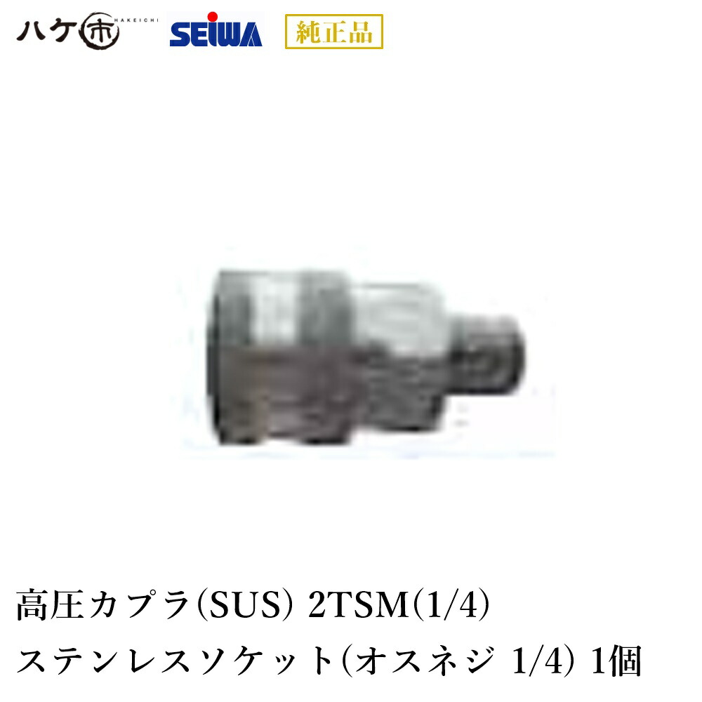精和産業 洗浄機付属品 高圧カプラ SUS 2TSM 1/4 ステンレスソケット オスネジ 1/4 S222098｜ SEIWA 代金引換不可 4,704円