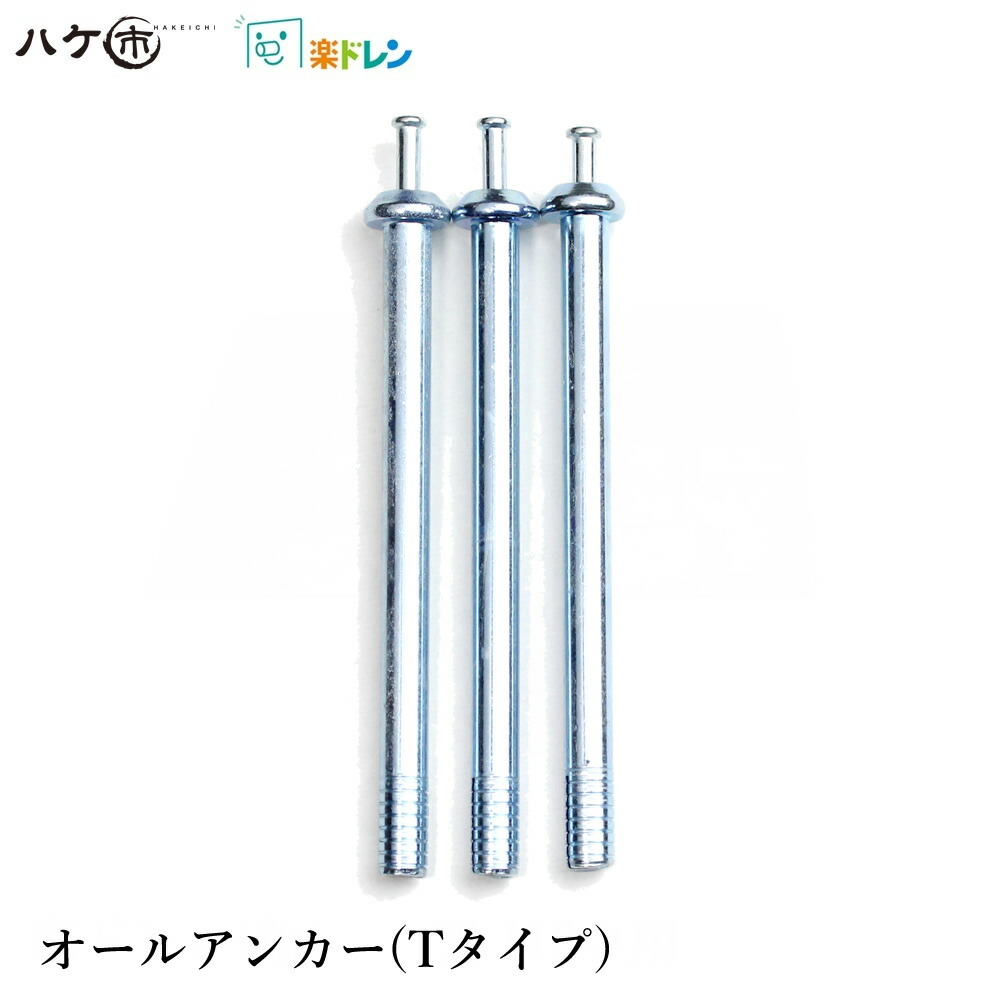 楽ドレン オールアンカー Tタイプ スチール 6×80mm 50本入り