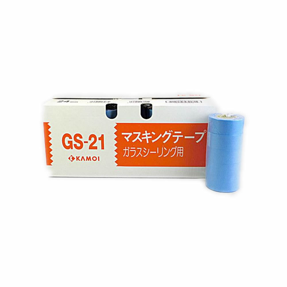 楽天市場】カモ井 ガラスシーリング用マスキングテープ GS-21 21mm 60 ...
