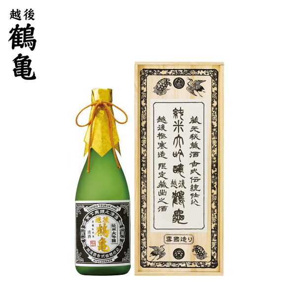 日本酒 純米大吟醸 送料無料 越後鶴亀 超特醸 純米大吟醸 720ml-木箱仕様- [ 日本酒 お酒 新潟 越後鶴亀 ][ グルメ 誕生日 プレゼント 内祝い 記念品 ]