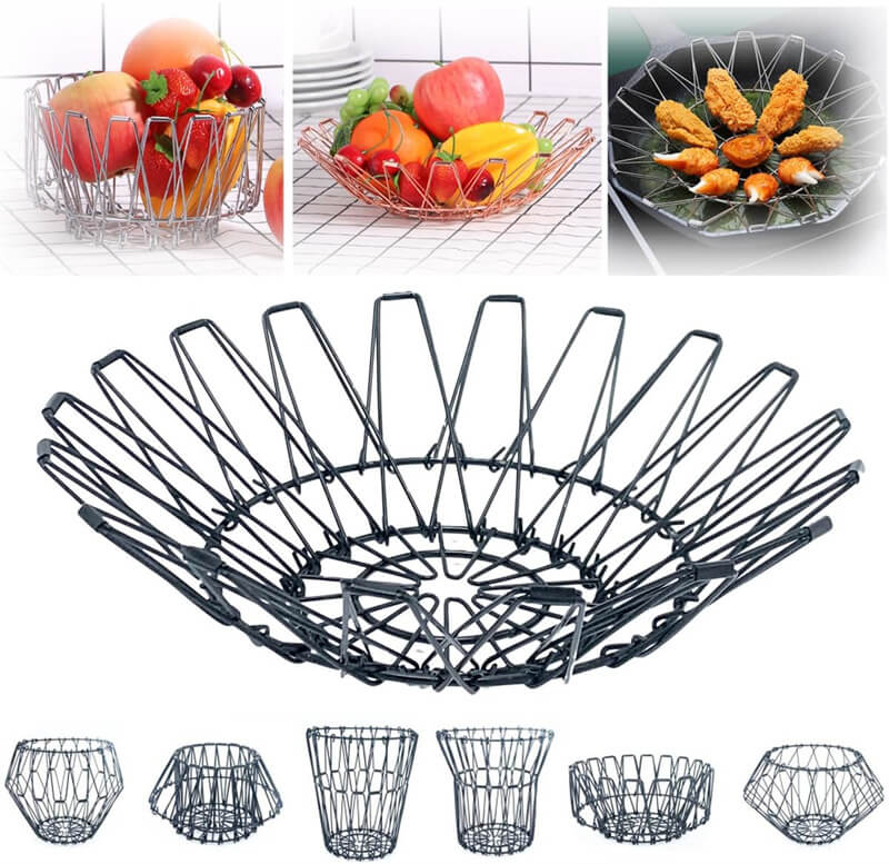 楽天市場】収納バスケット ステンレス 変形 フルーツバスケット