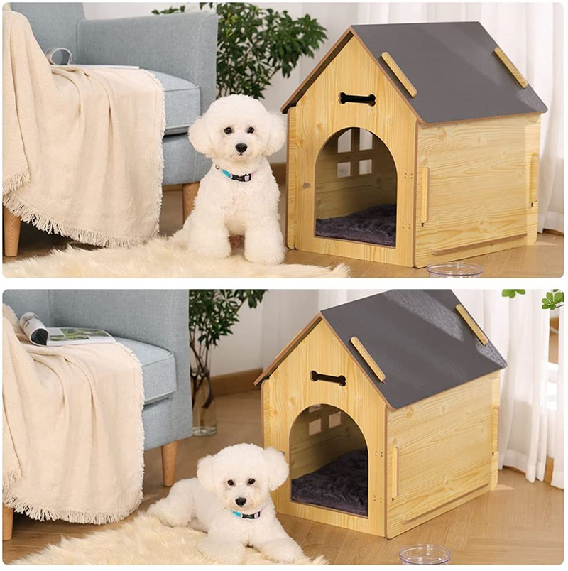 楽天市場】 犬ハウス 木目調 犬小屋 ペットハウス 猫ハウス 猫ベッド 室内用 ペットベッド 窓あり 寝床 組み立て簡単 小型犬 ネコ用  qdtek.vn