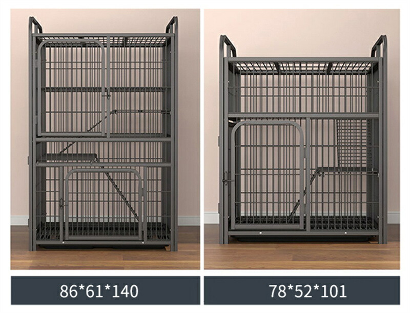 市場 猫用ケージ キャットタワー 組立簡単 大型 多頭飼い 折り畳み式 掃除しやすいネコ用ゲージ