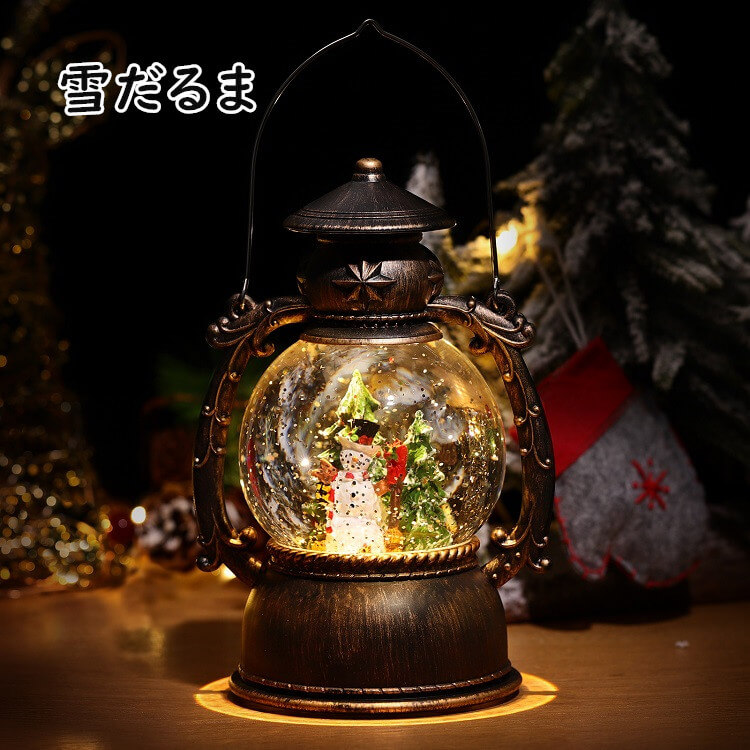 即納」スノードーム クリスマス スノードーム オルゴール Lewondr