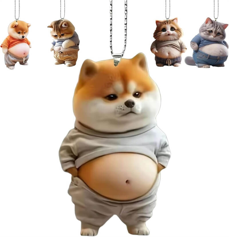 楽天市場】「翌日出荷」2個セット デブ 犬 猫 マスコット キーホルダー